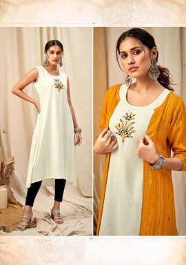 Aarvi Manya 25 Fancy Ethnic Wear Rayon Anarkali Designer Kurti Collection